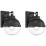 2_Possini Euro Sargasso 11" Sand Black Wall Sconce Set of 2