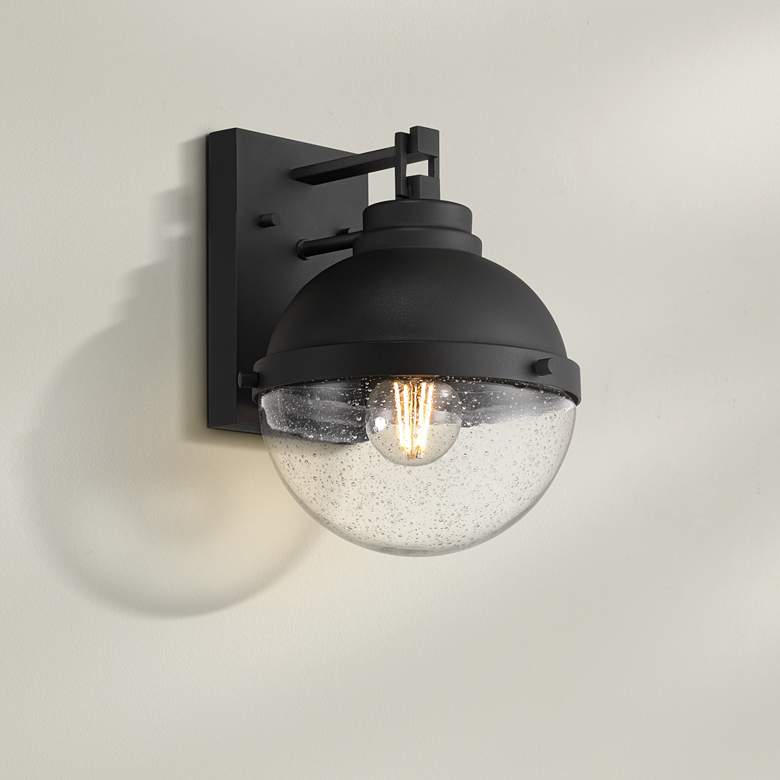 Image 1 Possini Euro Sargasso 11" Sand Black Wall Sconce