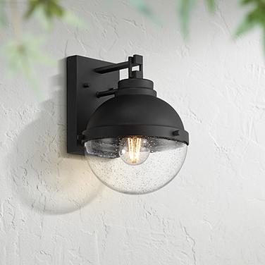 Possini Euro Sargasso 11" Sand Black Marine Grade Outdoor Wall Light