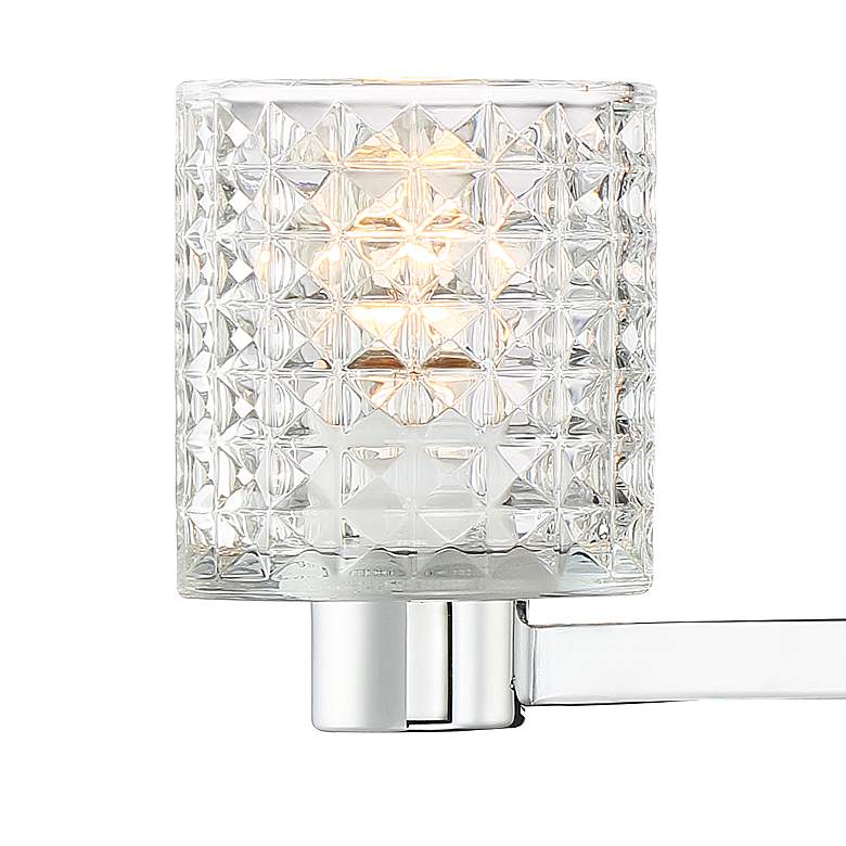Image 3 Possini Euro Sari 22" Wide Glass and Chrome 3-Light Bath Light more views