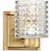 Possini Euro Sari 6 1/2"H Cut Glass and Gold Wall Sconce