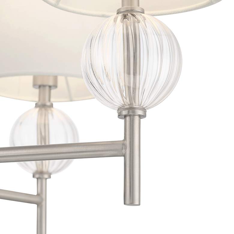 Image 4 Possini Euro Sariac 24 3/4 inch Wide Brushed Nickel 5-Light Chandelier more views