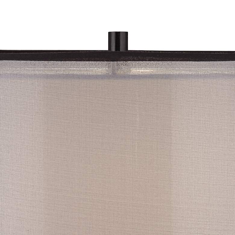 Image 3 Possini Euro Sasha 31 1/2" Double Shade Black Marble Sculpture Lamp more views