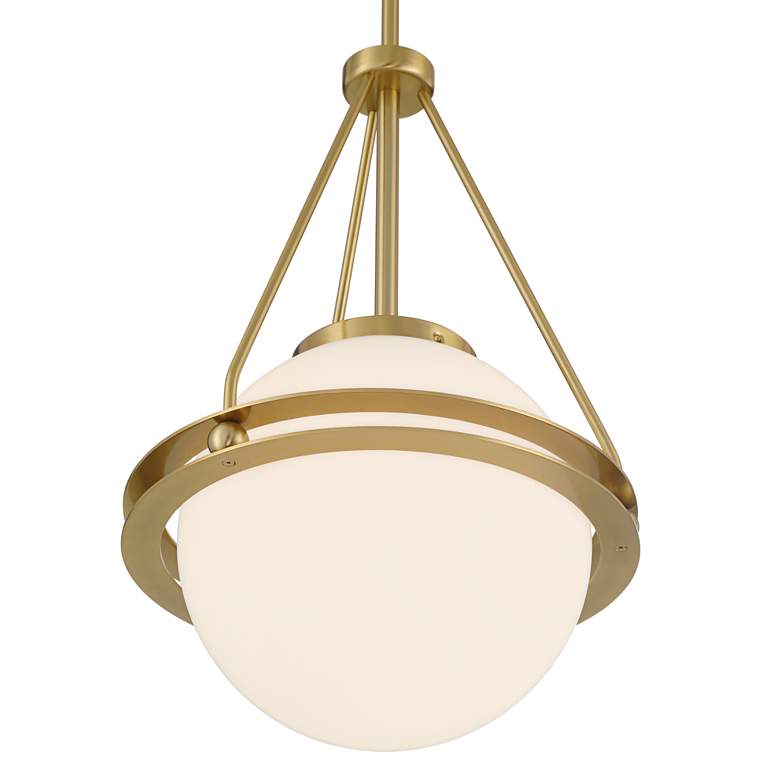 Image 4 Possini Euro Saturna 13" Wide Soft Gold Globe Pendant Light more views