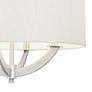 4_Possini Euro Saturna 21" Nickel and Linen Shade Modern Drum Pendant more views