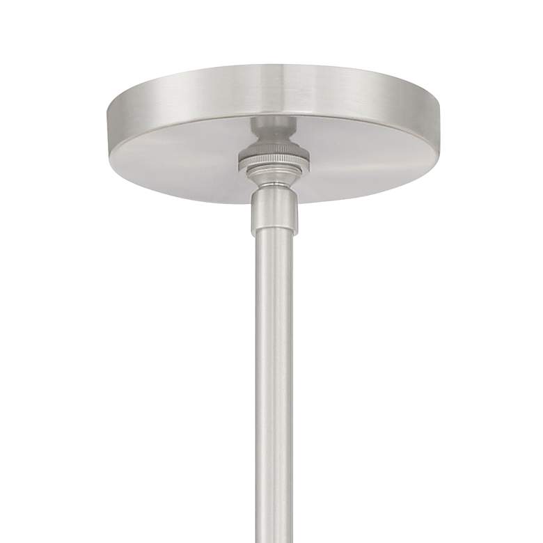 Image 6 Possini Euro Saturna 21" Nickel and Linen Shade Modern Drum Pendant more views