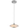 5_Possini Euro Saucer 8"W Nickel and Glass LED Mini Pendant Set of 3 more views