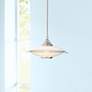 6_Possini Euro Saucer 8"W Nickel and Glass LED Mini Pendant Set of 3 more views