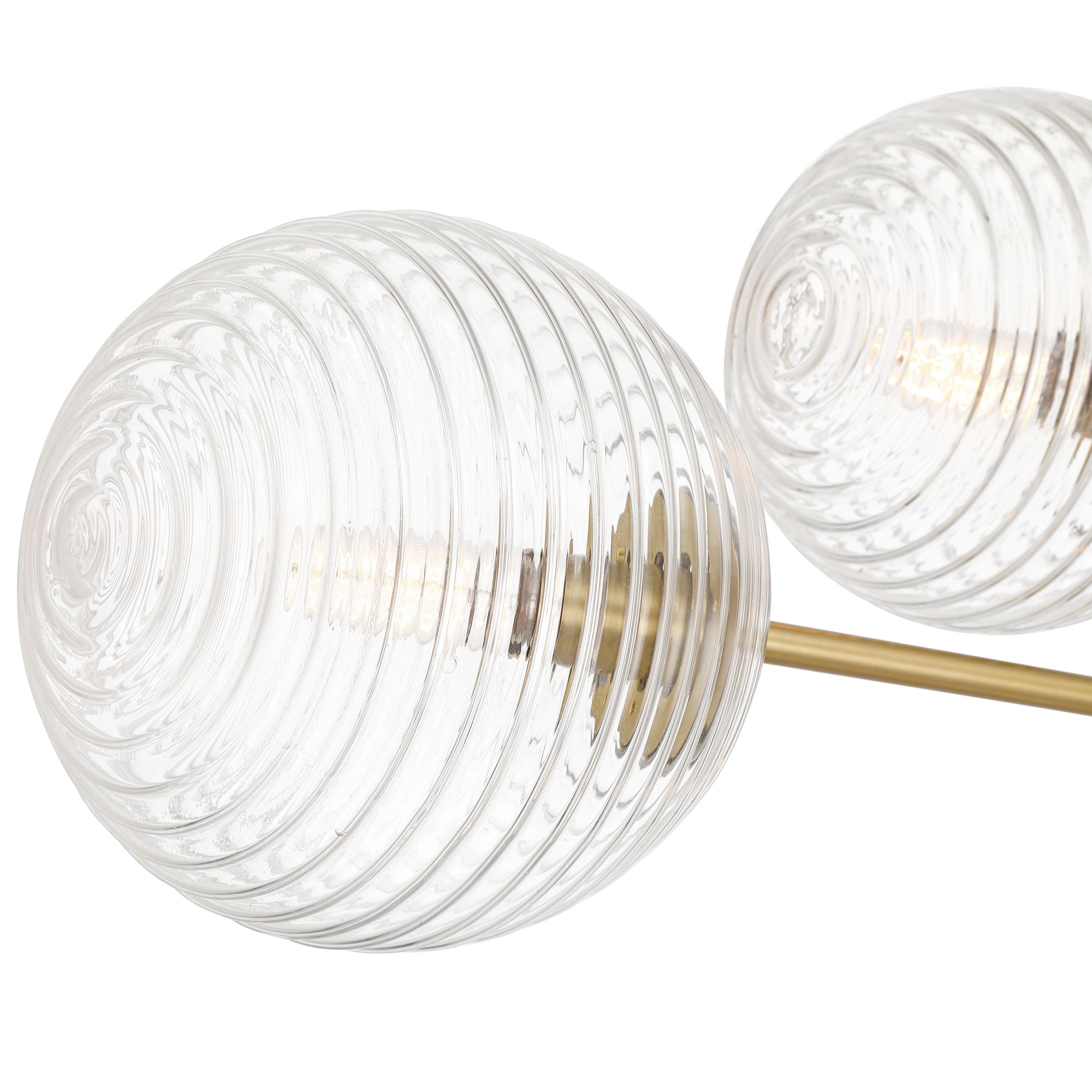 Image 4 Possini Euro Saunders 40" Wide Soft Gold Linear 6-Light Pendant Light more views