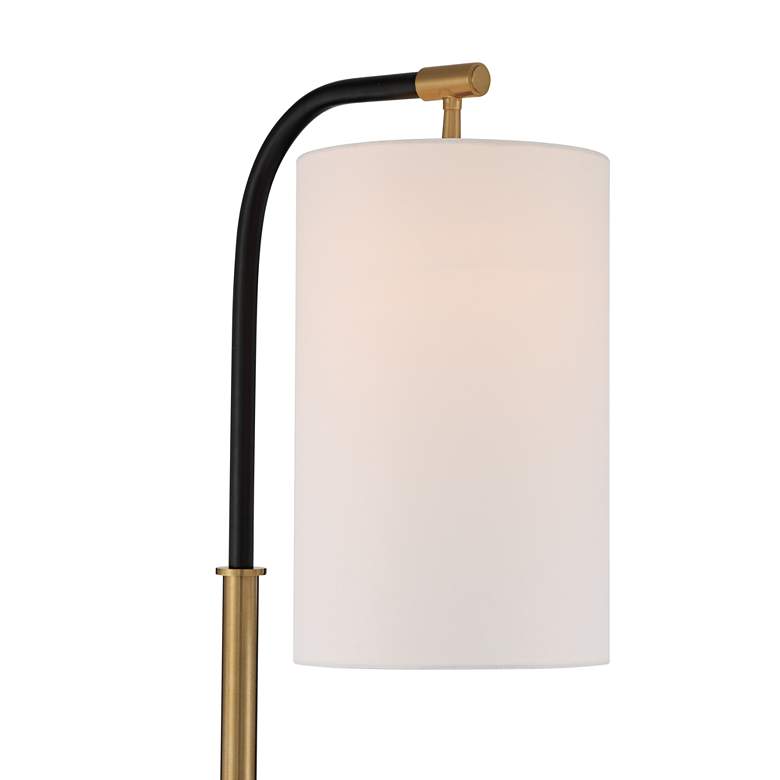 Image 4 Possini Euro Sausalito 67" Downbridge Black and Warm Gold Floor Lamp more views