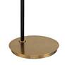 Possini Euro Sausalito 67" Downbridge Black and Warm Gold Floor Lamp in scene