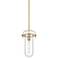 Possini Euro Savona 8" Wide Gold Tube Mini Pendant