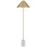Thumbnail3 of Possini Euro Scava 61 1/2" High Antique Brass and Marble Floor Lamp