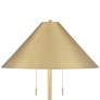Thumbnail4 of Possini Euro Scava 61 1/2" High Antique Brass and Marble Floor Lamp more views
