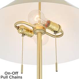 Image5 of Possini Euro Scava 61 1/2" High Antique Brass and Marble Floor Lamp more views