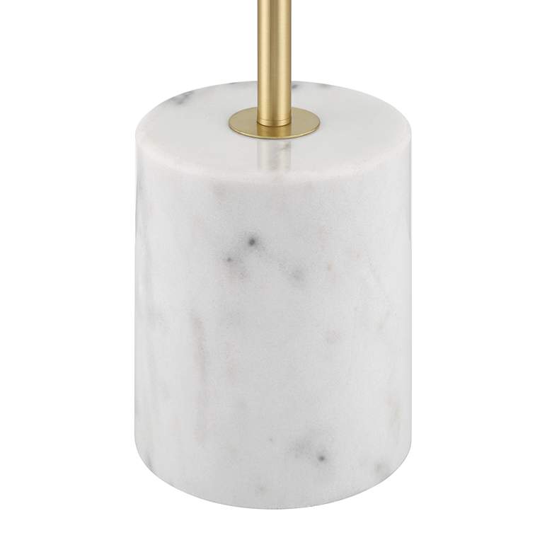 Image 6 Possini Euro Scava 61 1/2" High Antique Brass and Marble Floor Lamp more views