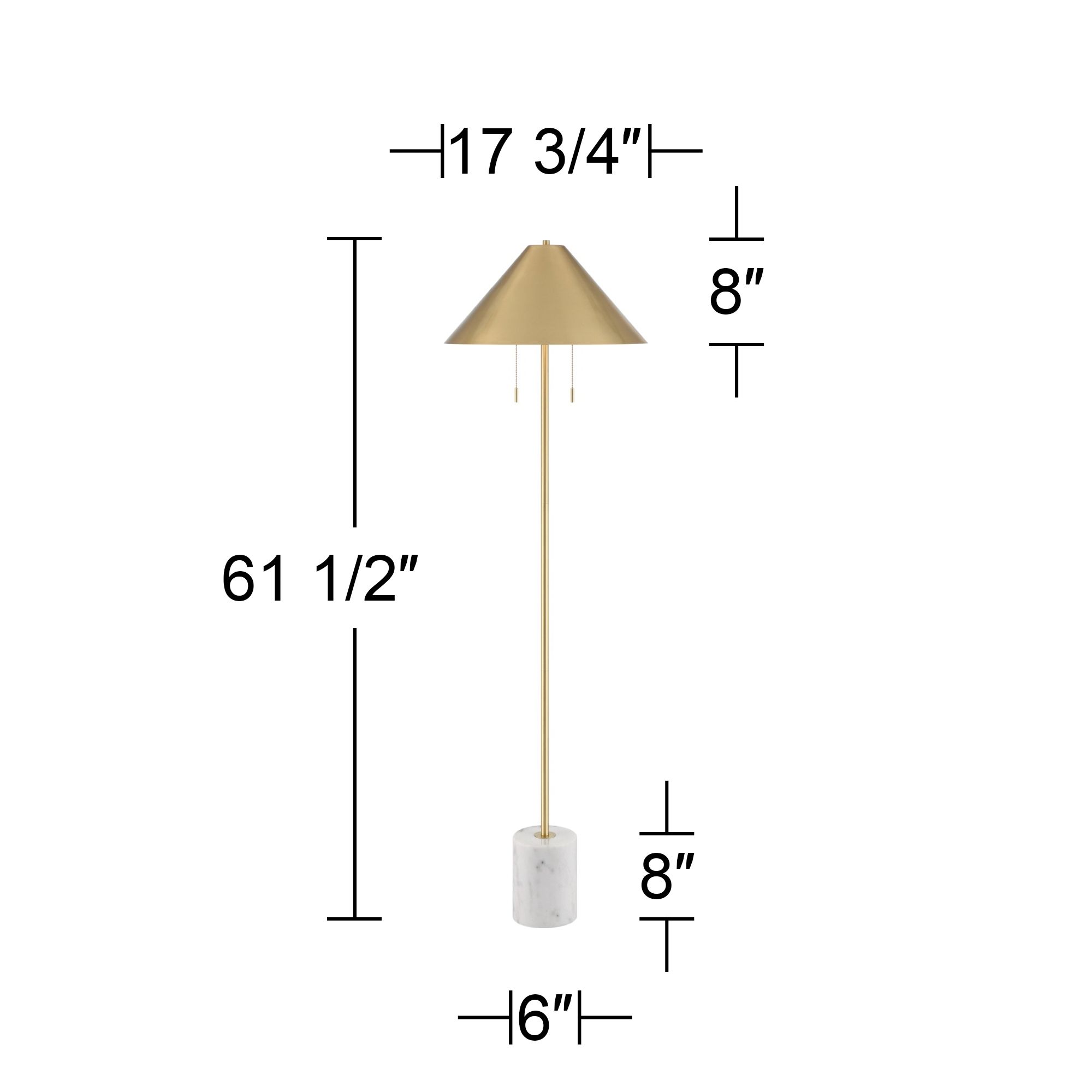 Possini Euro Scava 61 1/2" High Antique Brass and Marble Floor Lamp in scene
