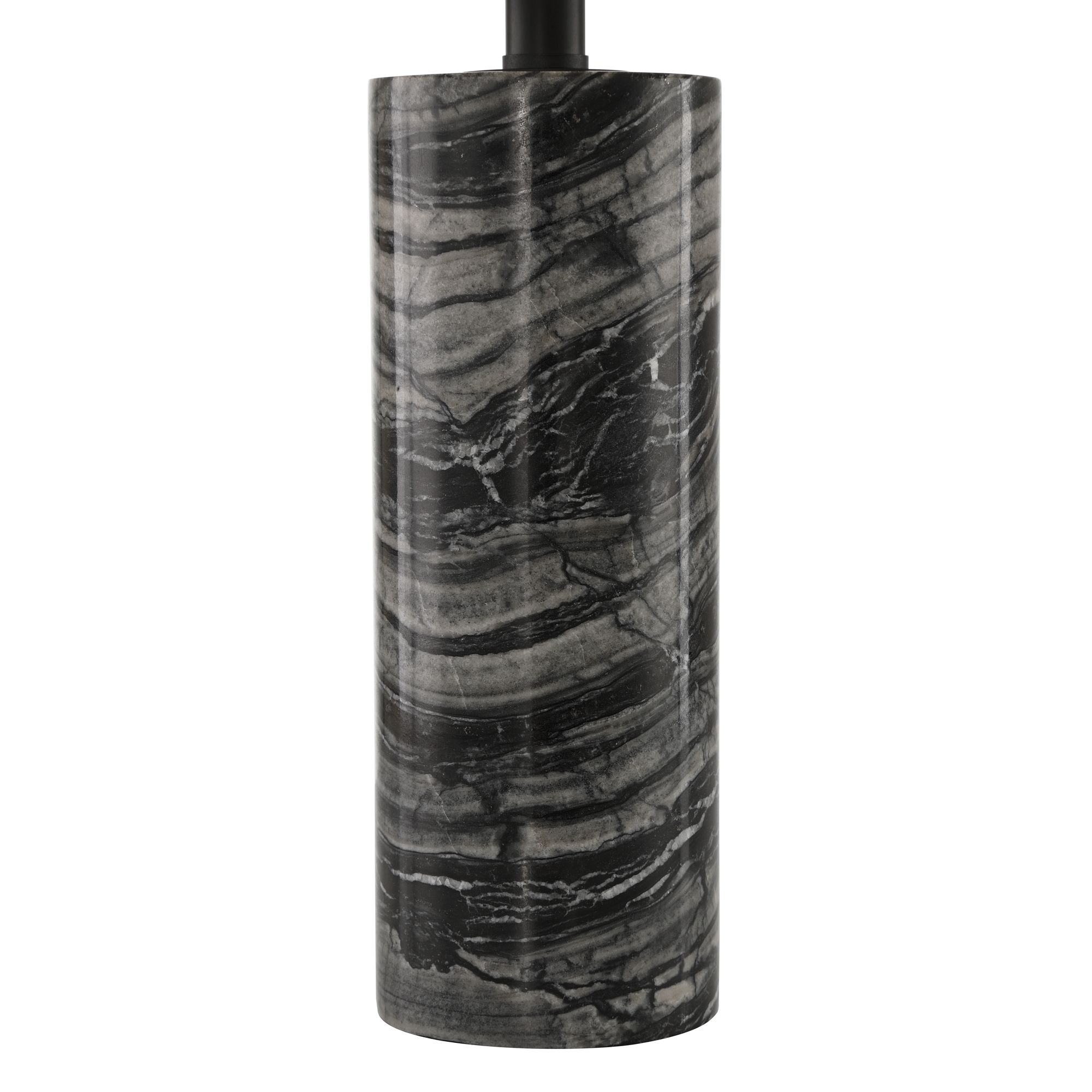 Image 6 Possini Euro Schiavo 18 3/4" High Black Gray Marble Pillar Table Lamp more views