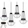 Possini Euro Schoolhouse Bronze 4-Light Swag LED Chandelier