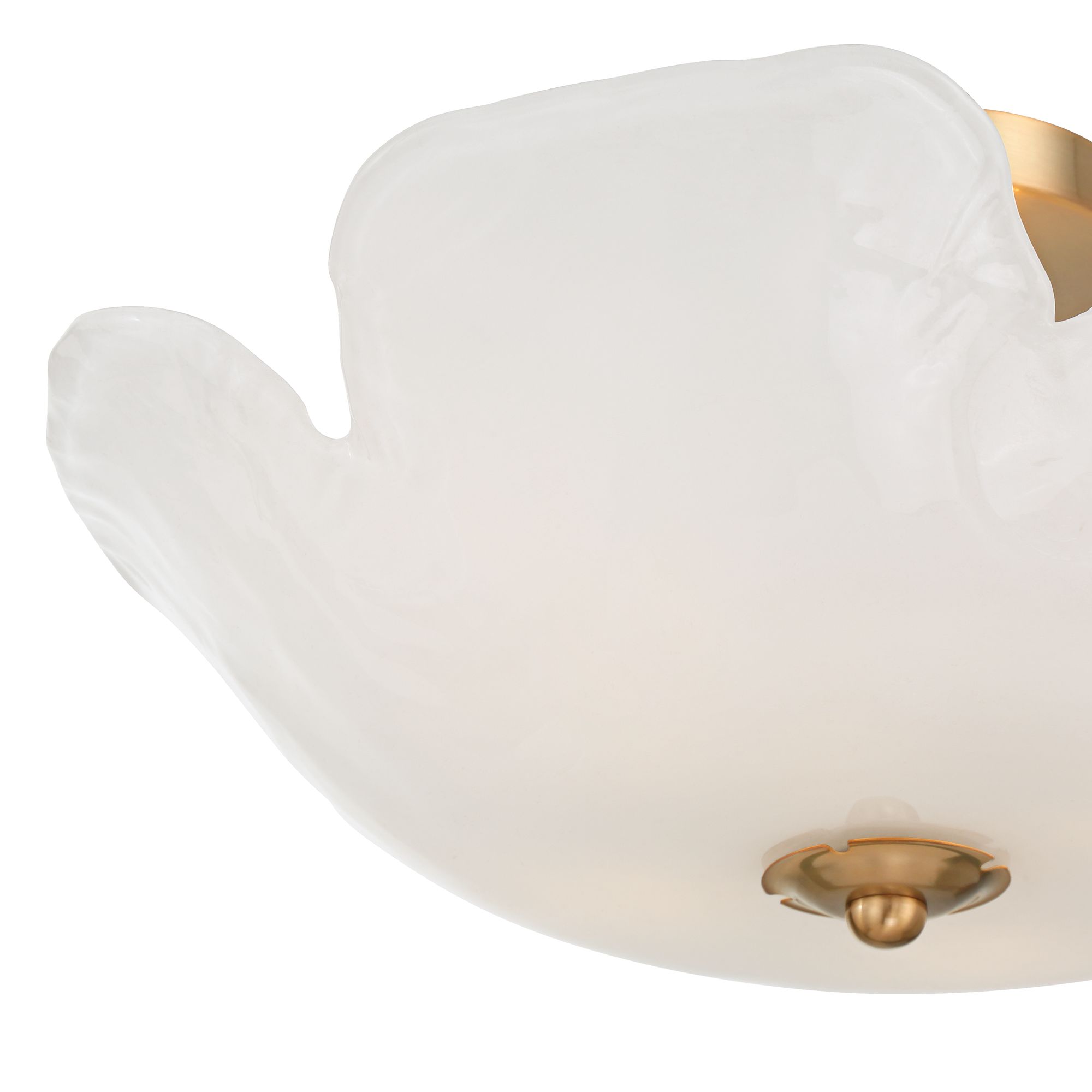 Image 2 Possini Euro Scipio 18" Wide Soft Gold and Glass 4-Light Ceiling Light more views