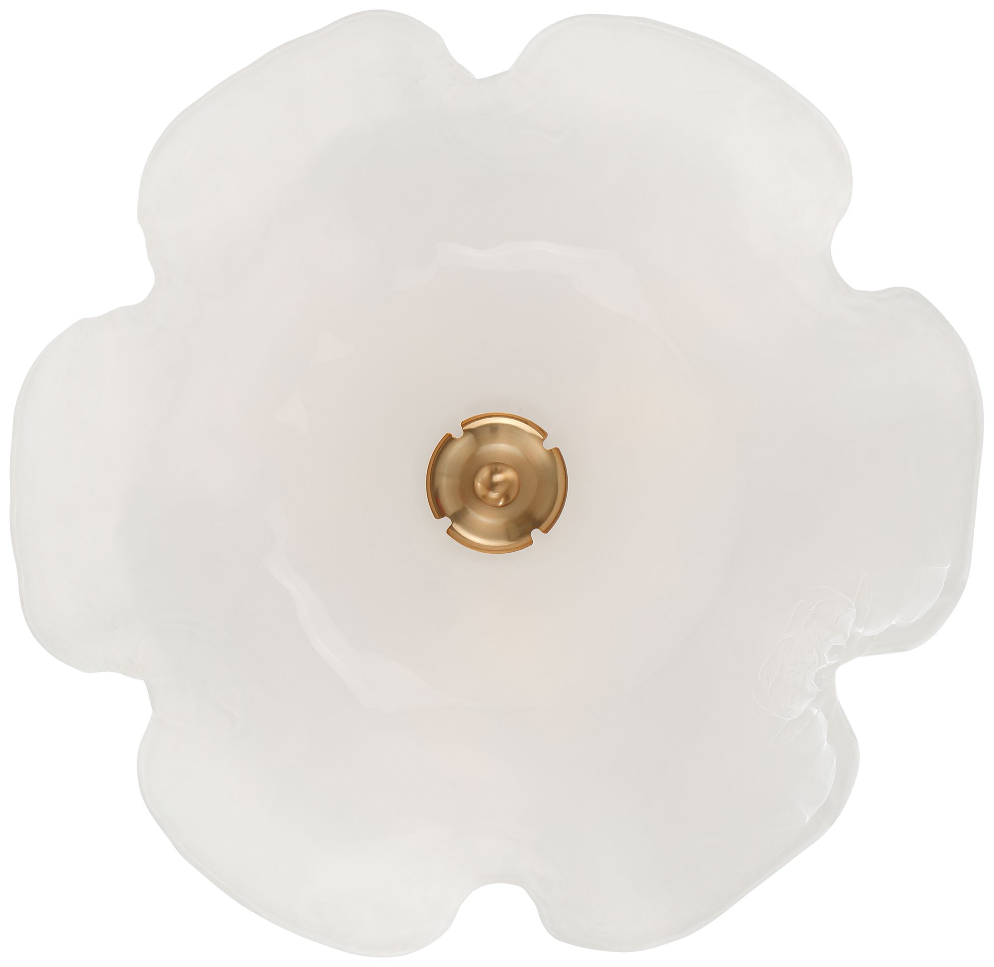 Possini Euro Scipio 18" Wide Soft Gold and Glass 4-Light Ceiling Light