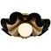 Possini Euro Sedna 18"W Black and Warm Gold Ceiling Light