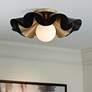 1_Possini Euro Sedna 18"W Black and Warm Gold Ceiling Light