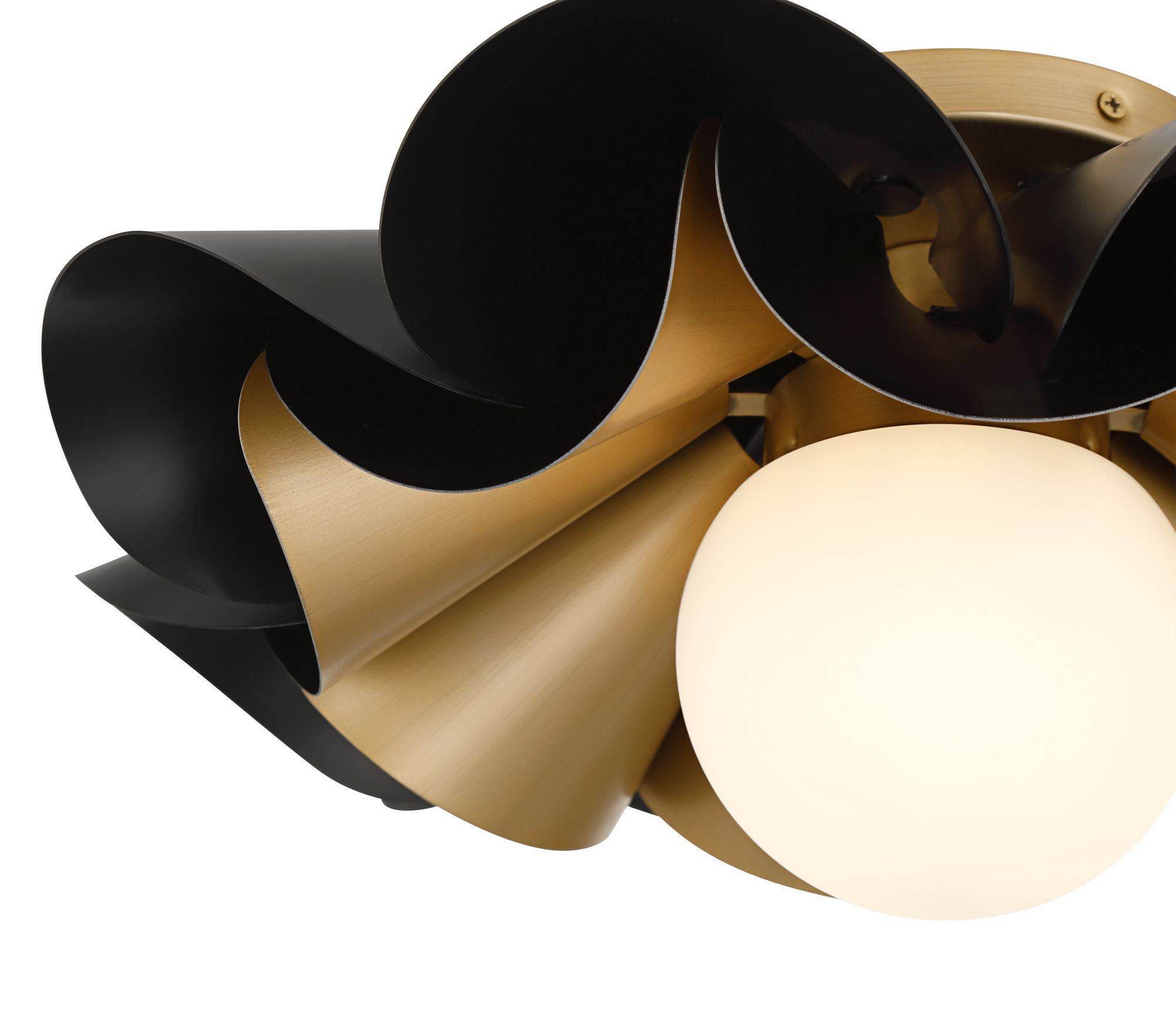 Image 3 Possini Euro Sedna 18"W Black and Warm Gold Ceiling Light more views