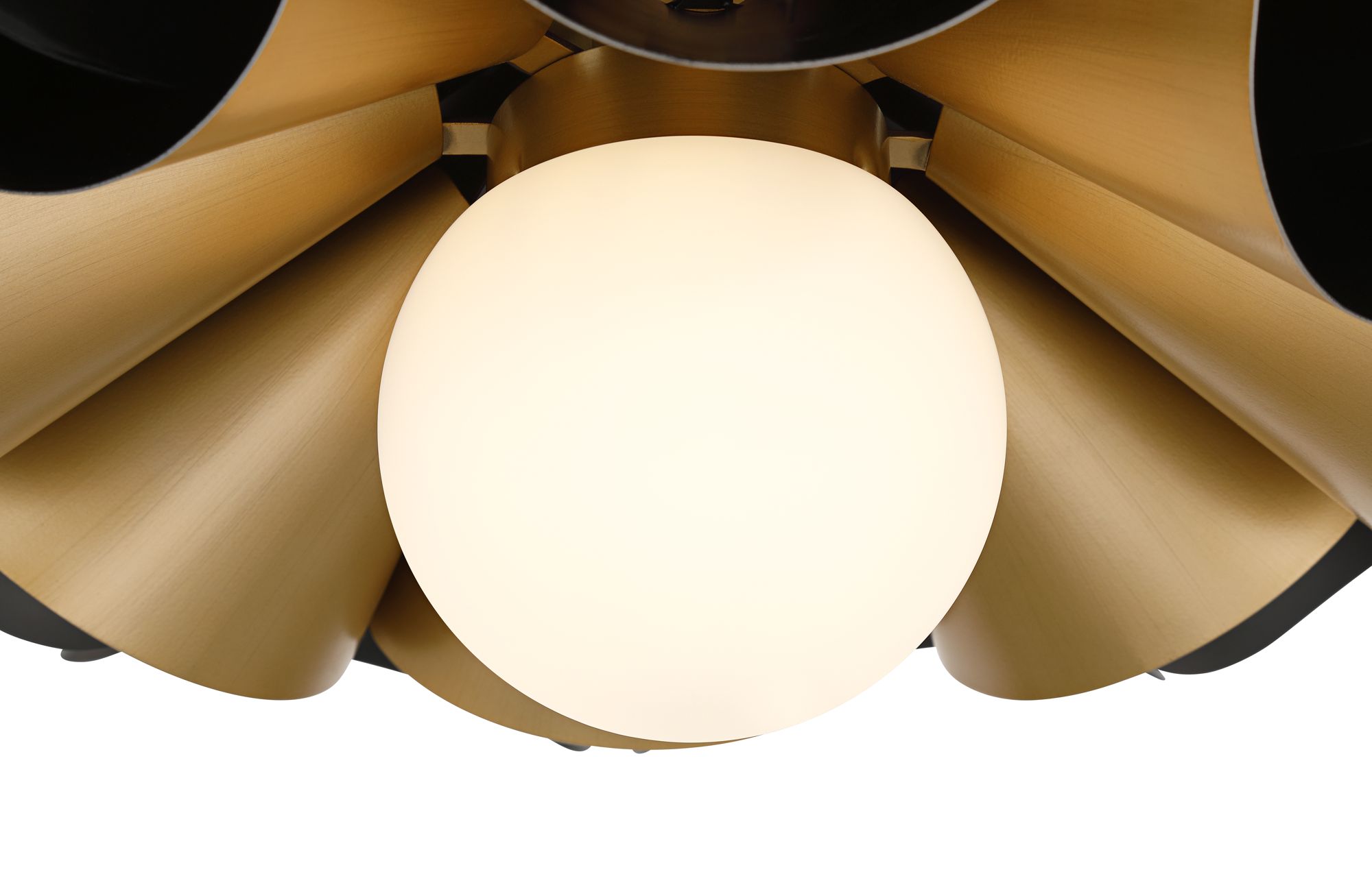 Image 4 Possini Euro Sedna 18"W Black and Warm Gold Ceiling Light more views