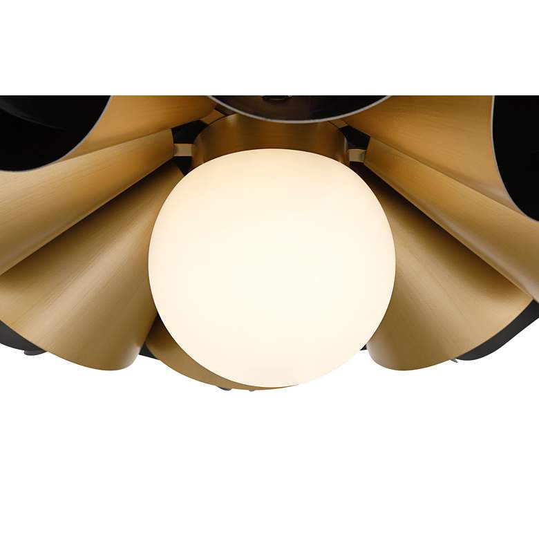 Image 4 Possini Euro Sedna 18"W Black and Warm Gold Ceiling Light more views