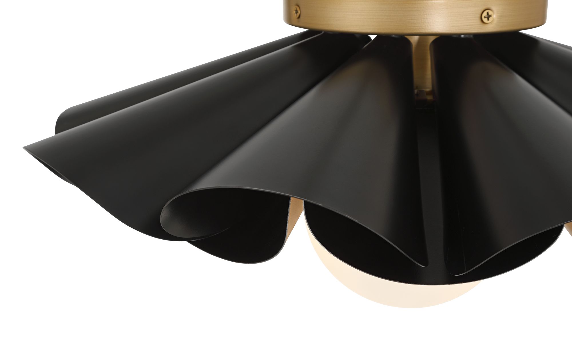 Image 5 Possini Euro Sedna 18"W Black and Warm Gold Ceiling Light more views