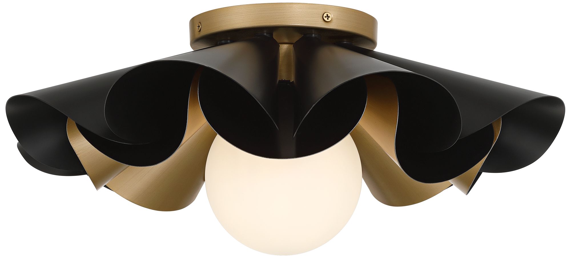Image 6 Possini Euro Sedna 18"W Black and Warm Gold Ceiling Light more views