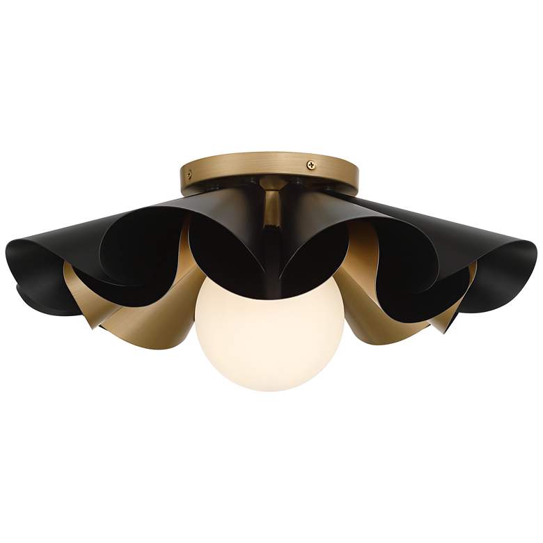 Image 6 Possini Euro Sedna 18"W Black and Warm Gold Ceiling Light more views