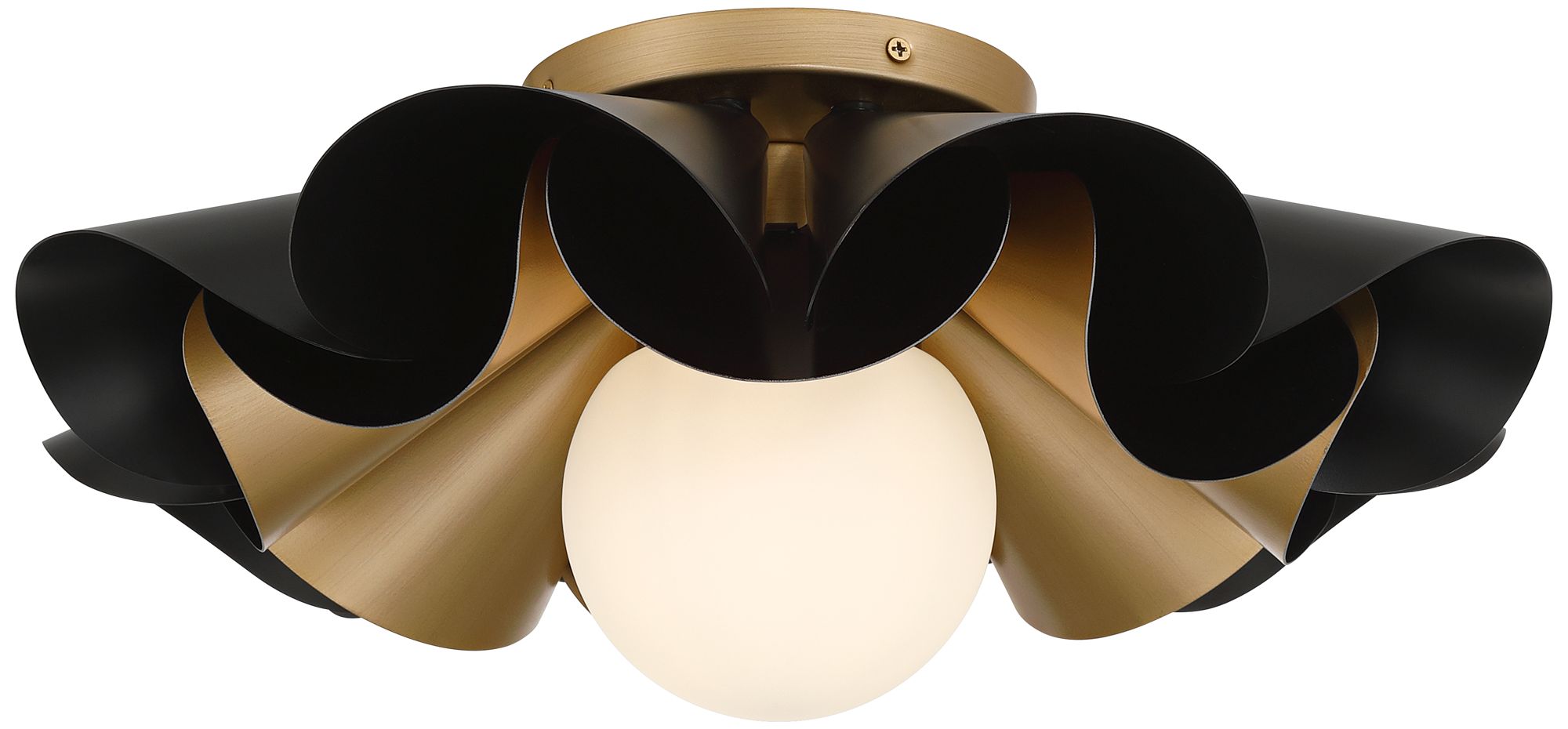 Image 7 Possini Euro Sedna 18"W Black and Warm Gold Ceiling Light more views