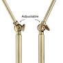 4_Possini Euro Sentry 23" Black Antique Brass Dual USB Ports Desk Lamp more views