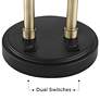 5_Possini Euro Sentry 23" Black Antique Brass Dual USB Ports Desk Lamp more views