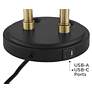 7_Possini Euro Sentry 23" Black Antique Brass Dual USB Ports Desk Lamp more views