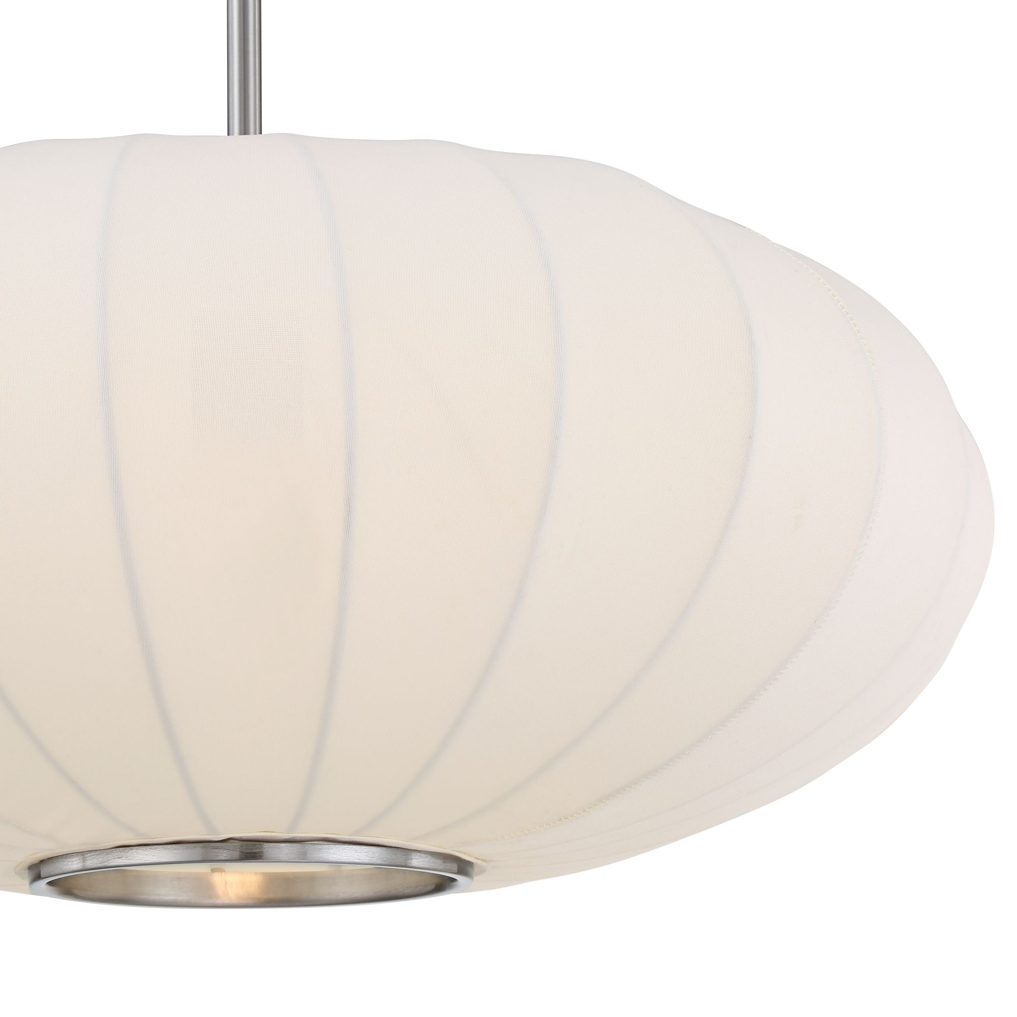 Image 3 Possini Euro Serikos 20"W Silk Shade and Brushed Nickel Pendant Light more views