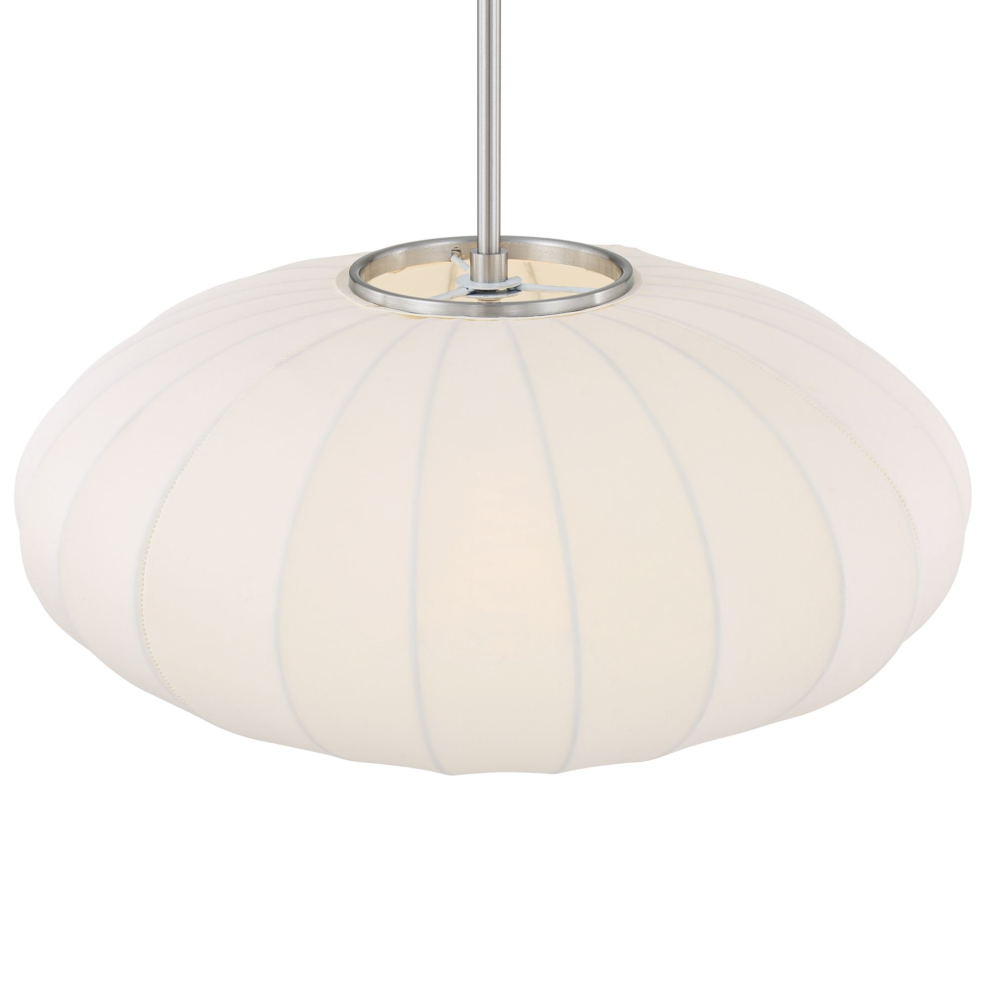 Image 4 Possini Euro Serikos 20"W Silk Shade and Brushed Nickel Pendant Light more views