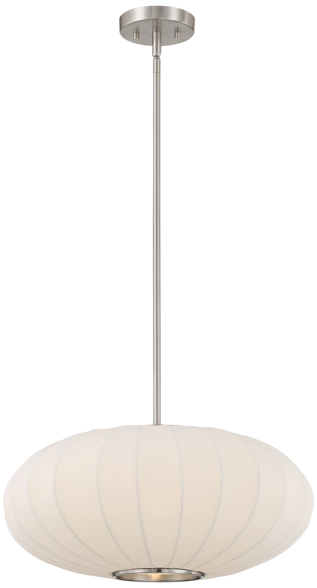 Image 6 Possini Euro Serikos 20"W Silk Shade and Brushed Nickel Pendant Light more views