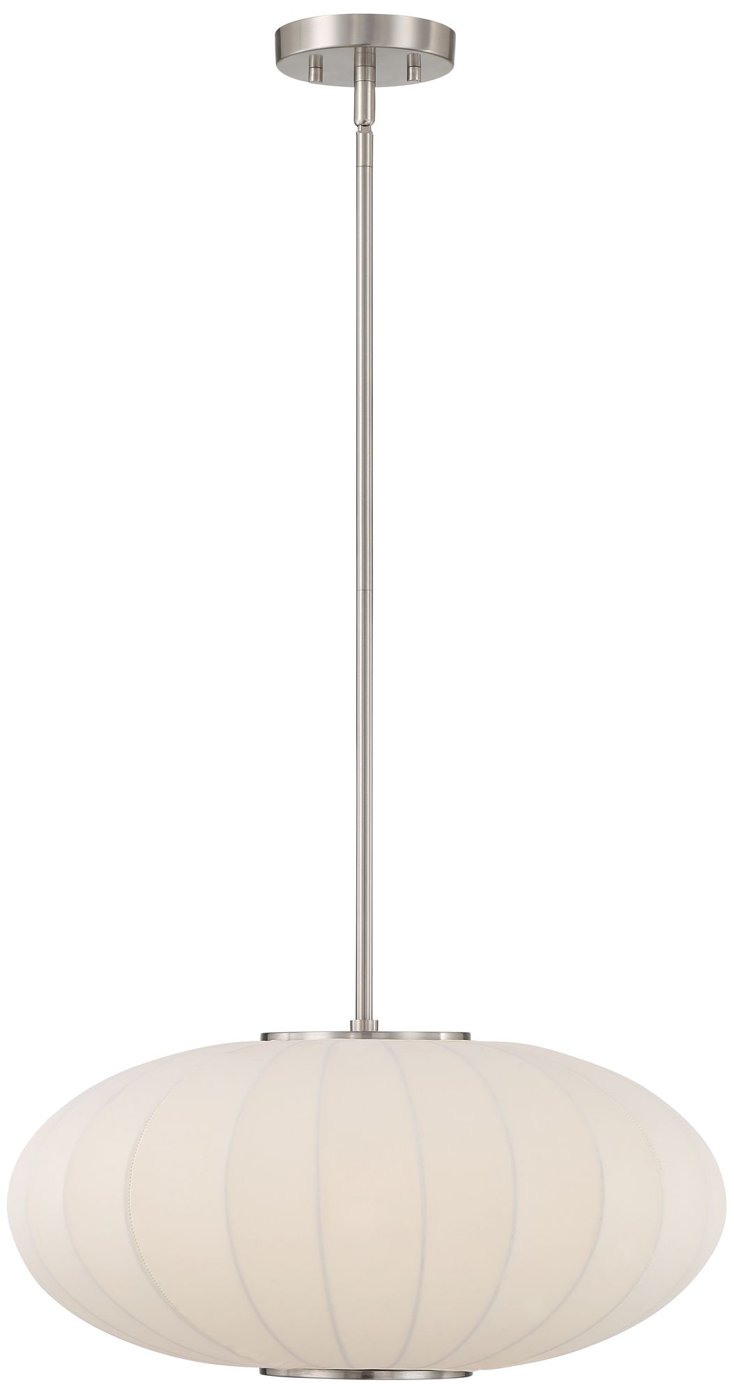 Image 7 Possini Euro Serikos 20"W Silk Shade and Brushed Nickel Pendant Light more views