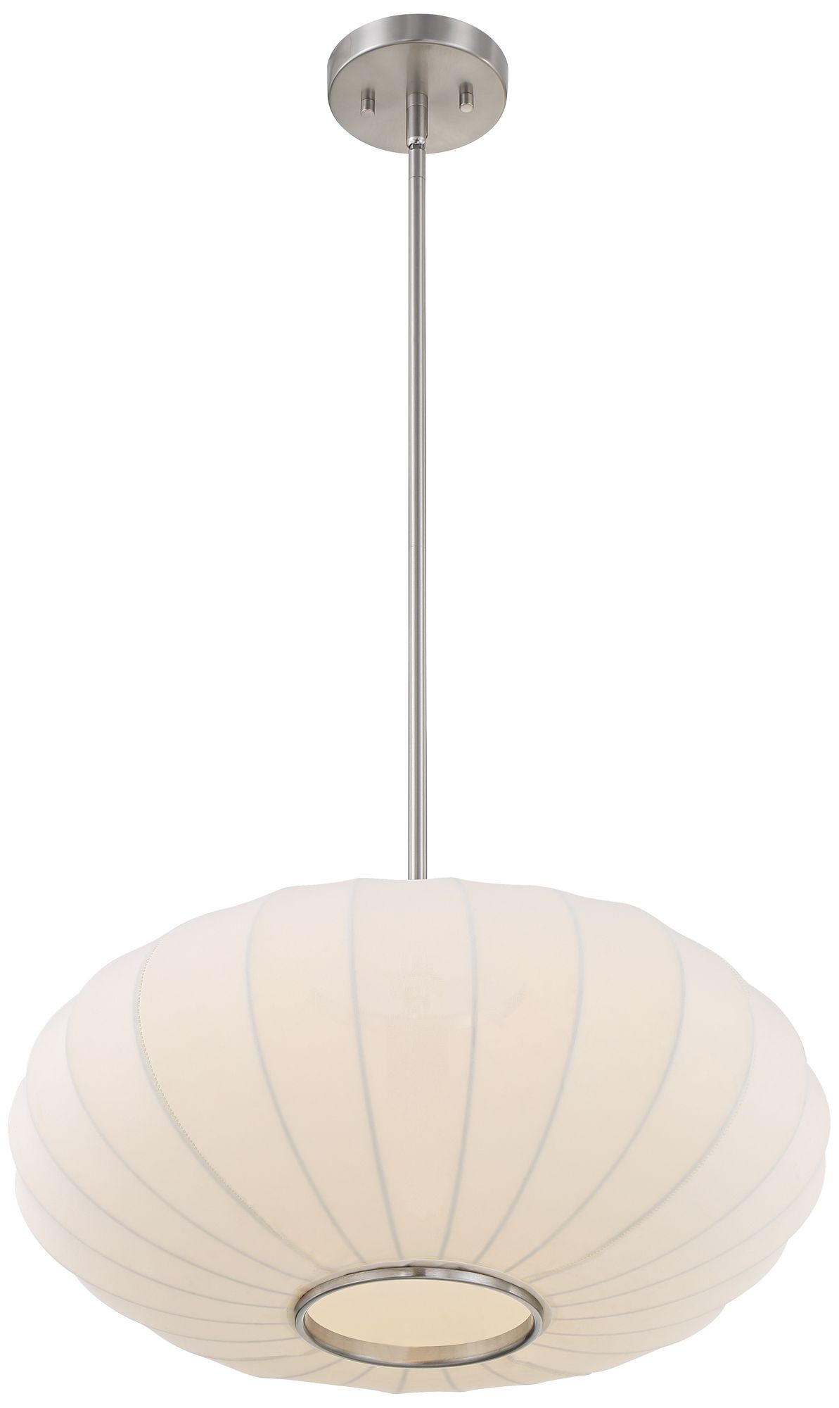 Possini Euro Serikos 20"W Silk Shade and Brushed Nickel Pendant Light