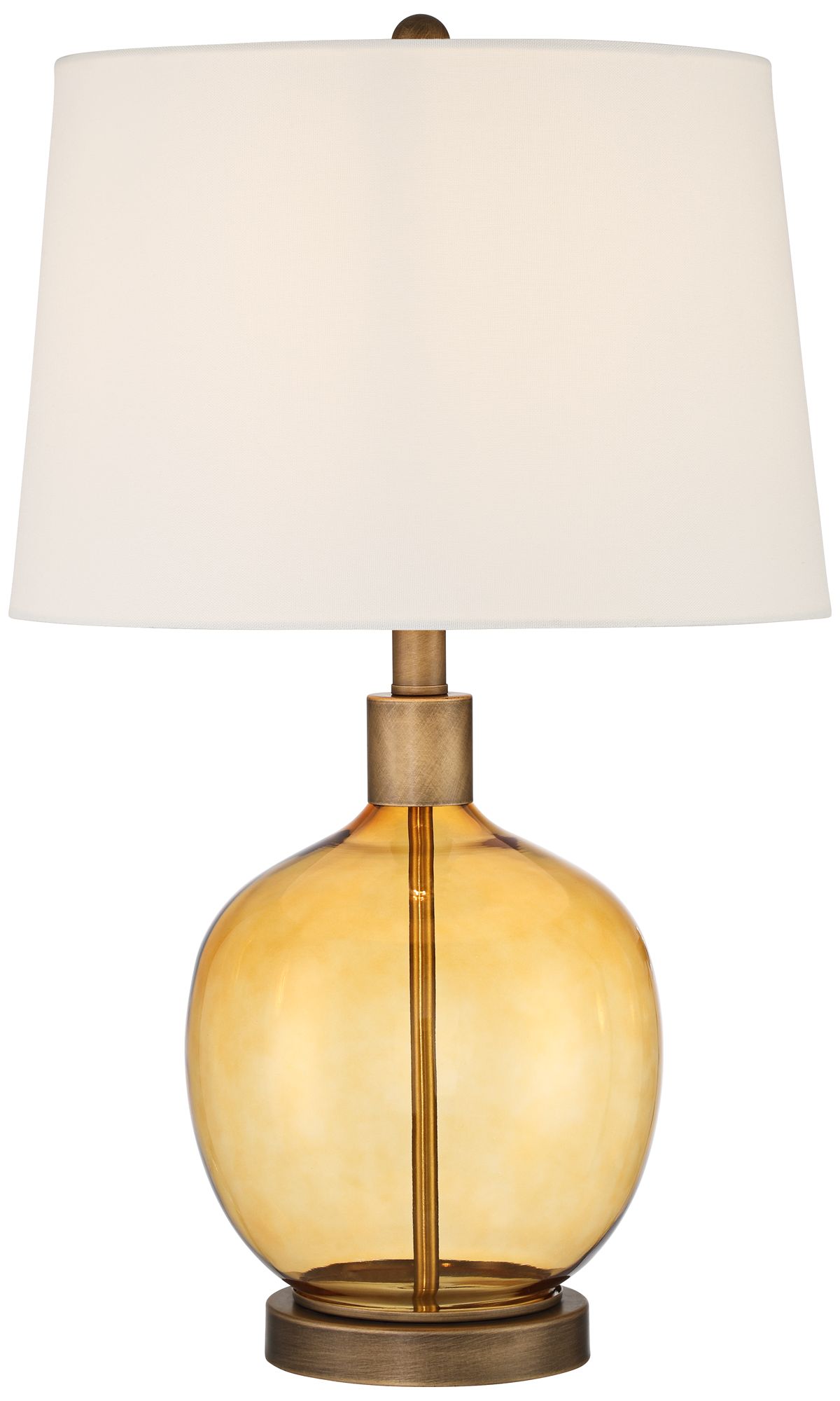 Image 2 Possini Euro Serra 24" High Clear Amber Glass Modern Table Lamp