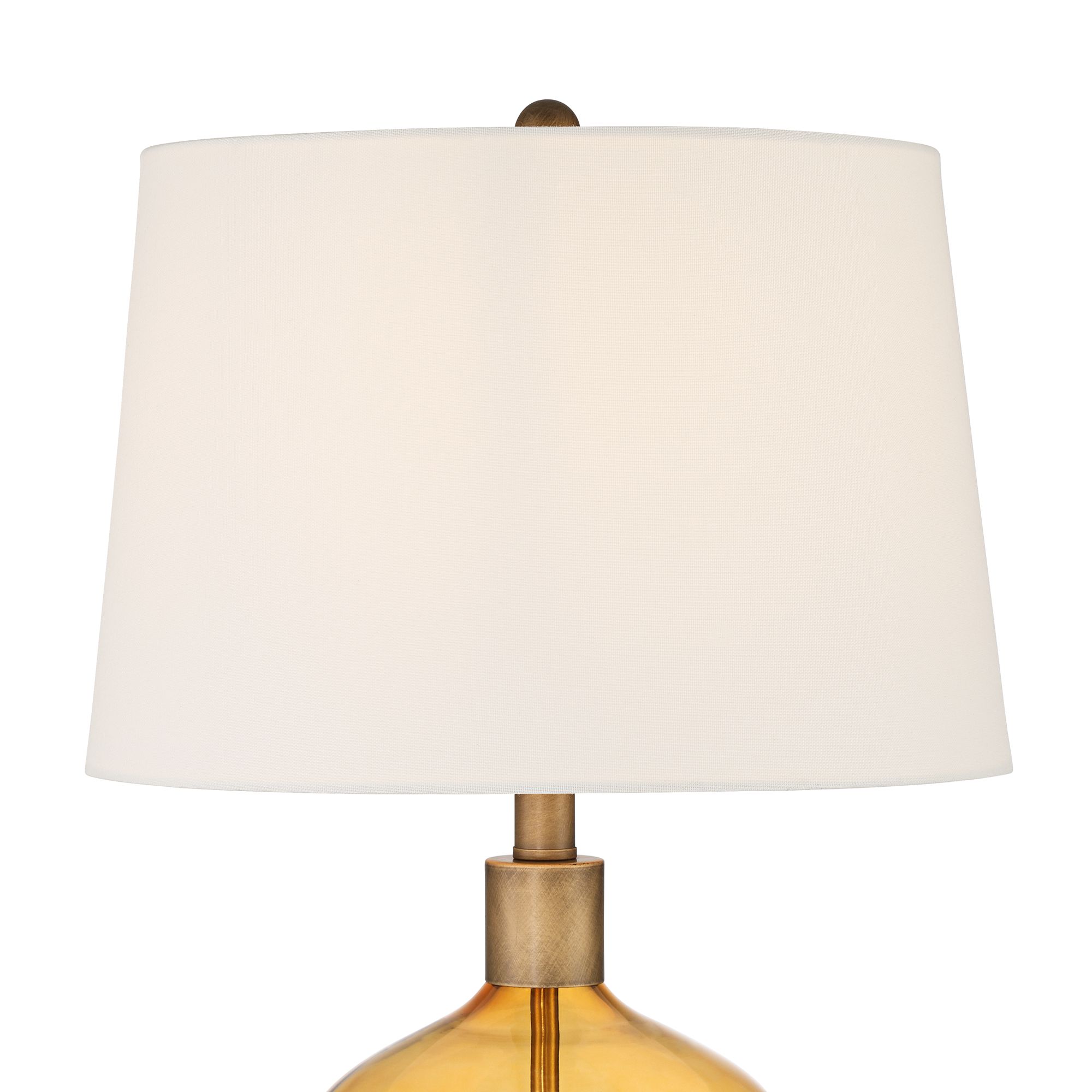 Image 3 Possini Euro Serra 24" High Clear Amber Glass Modern Table Lamp more views