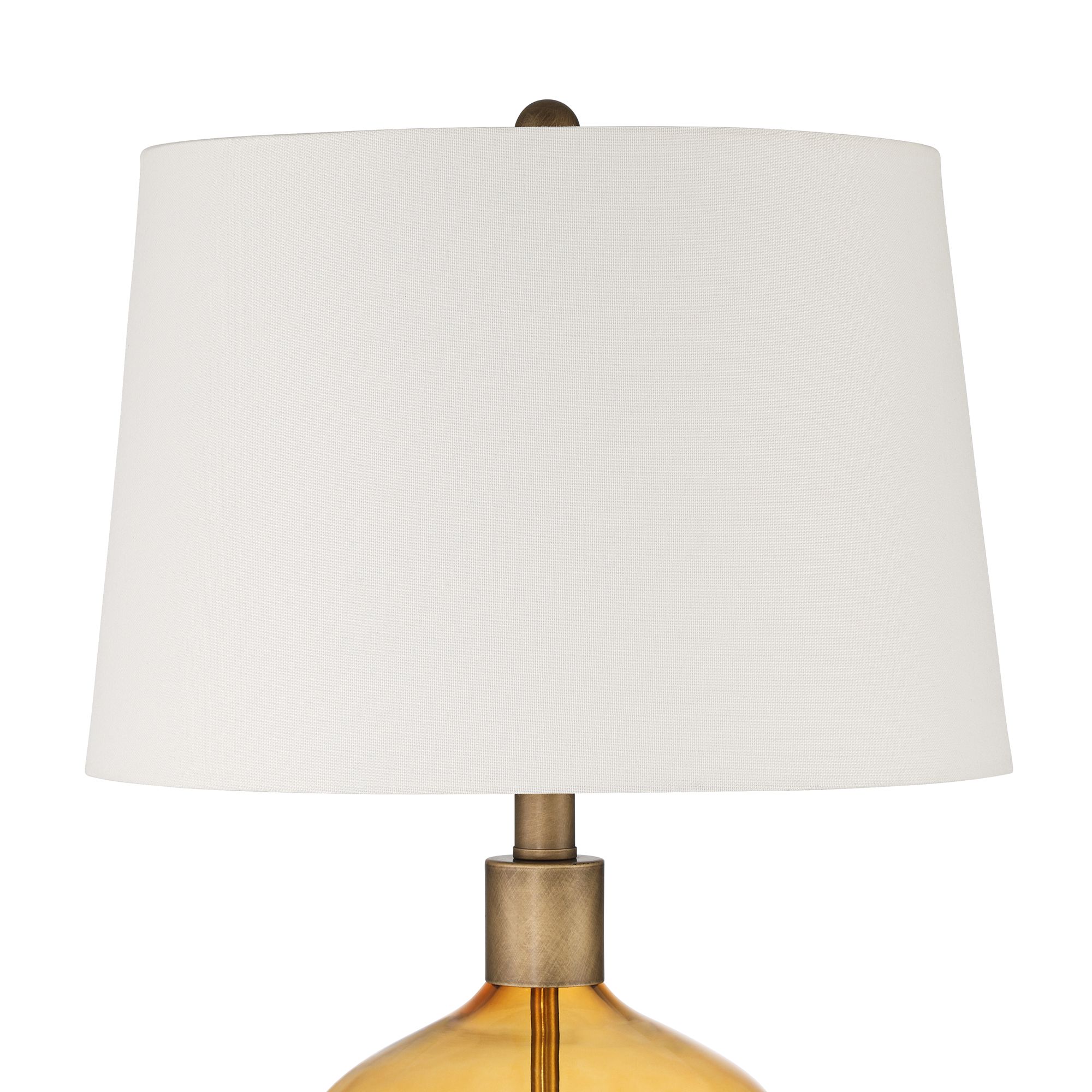 Image 4 Possini Euro Serra 24" High Clear Amber Glass Modern Table Lamp more views