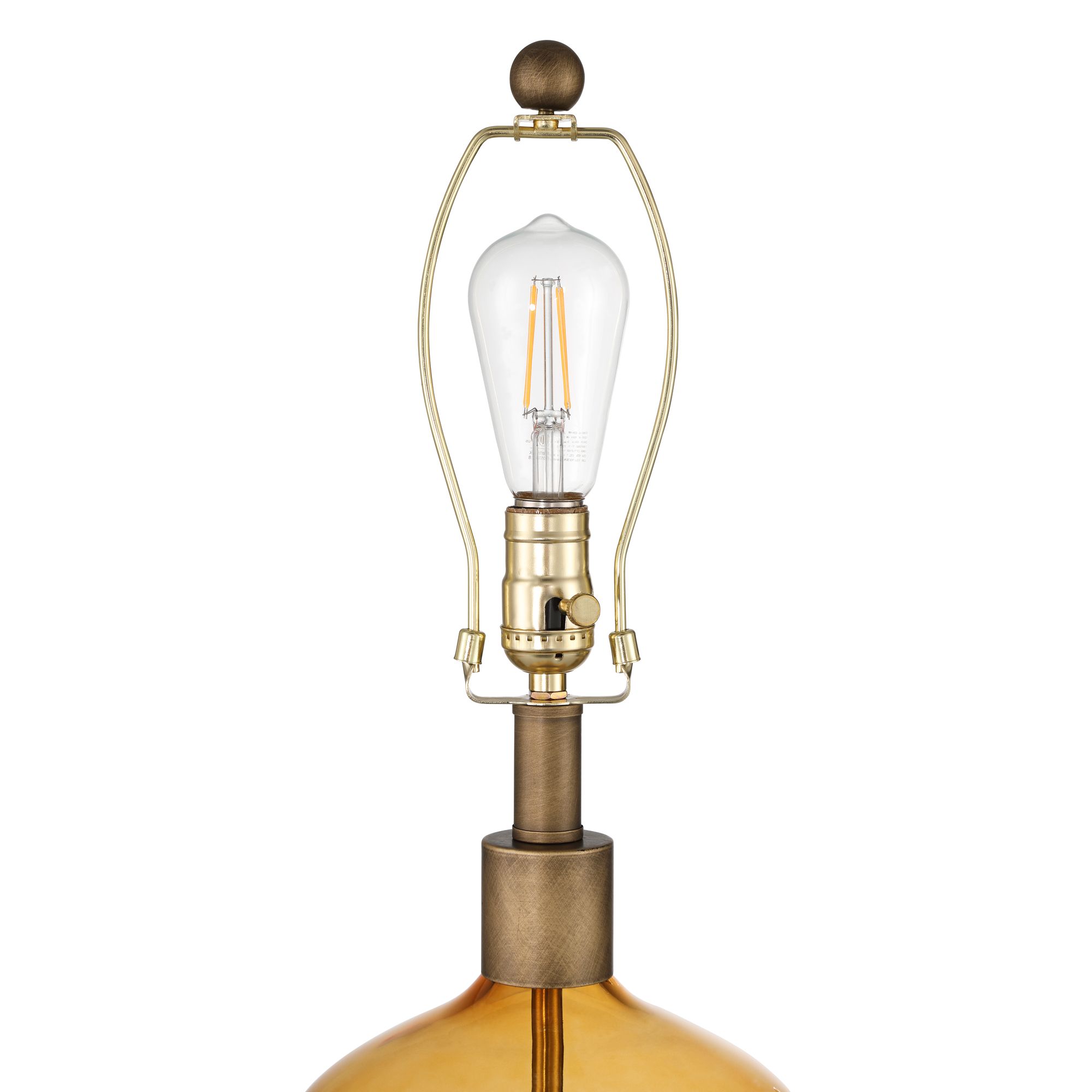 Image 6 Possini Euro Serra 24" High Clear Amber Glass Modern Table Lamp more views