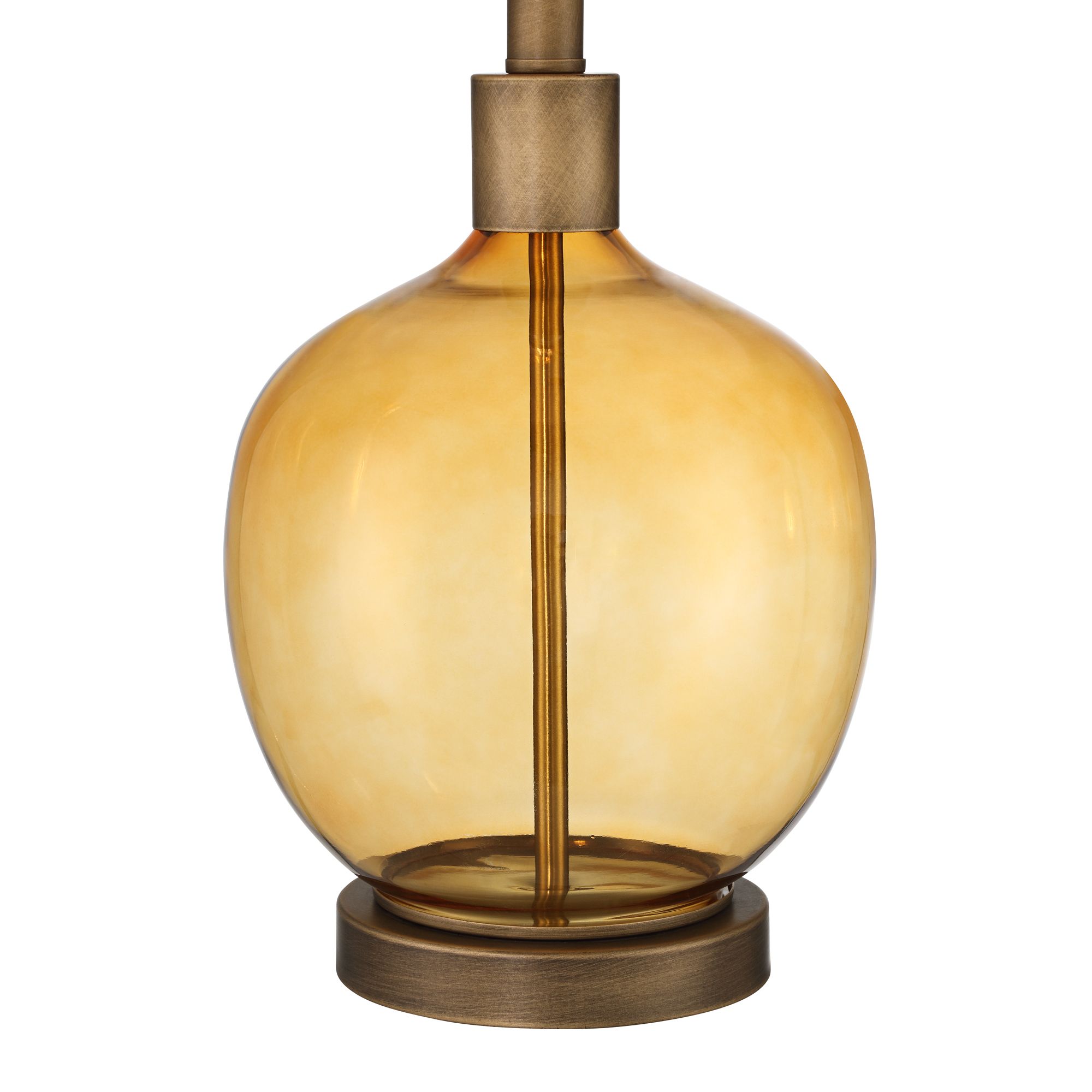 Image 7 Possini Euro Serra 24" High Clear Amber Glass Modern Table Lamp more views
