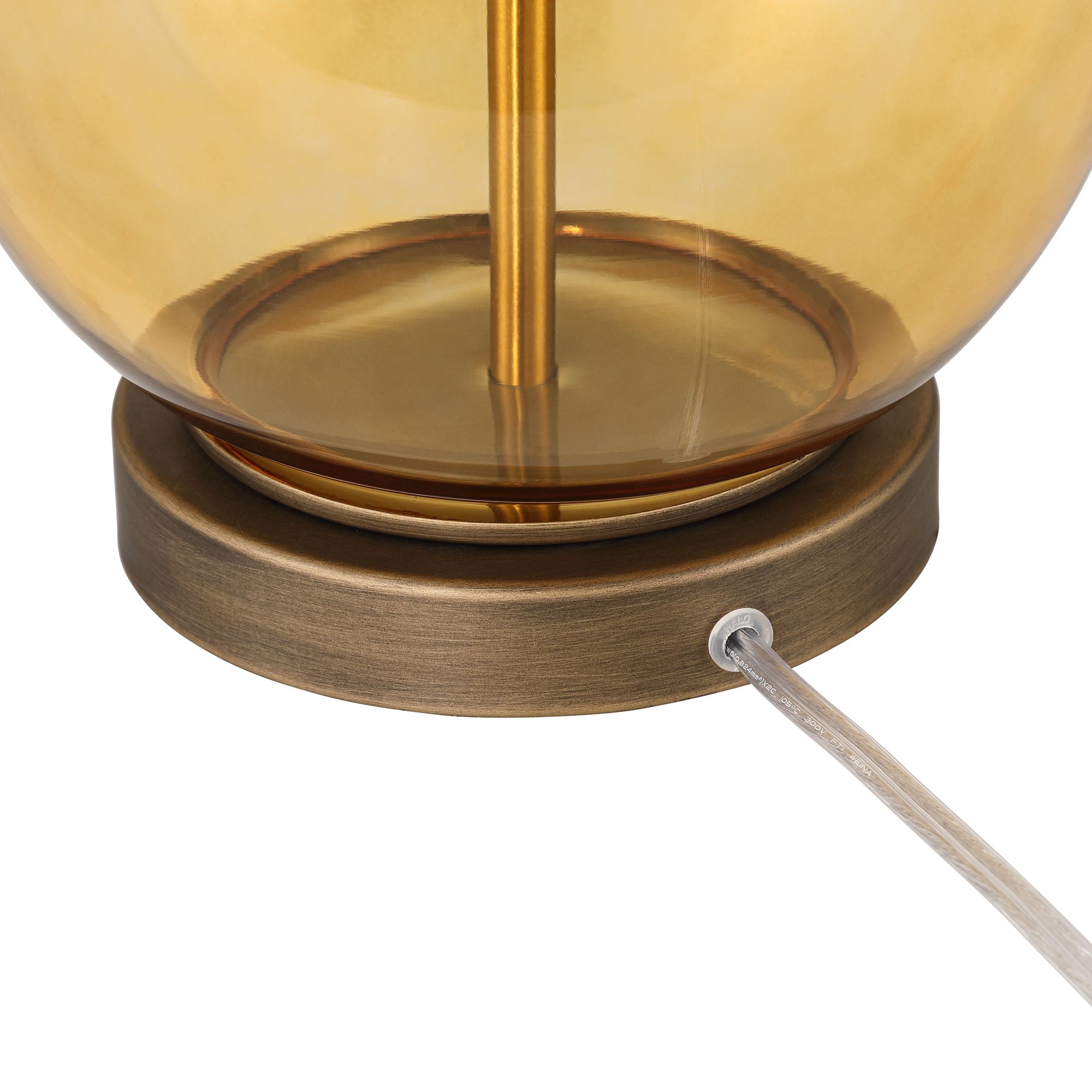 Possini Euro Serra 24" High Clear Amber Glass Modern Table Lamp
