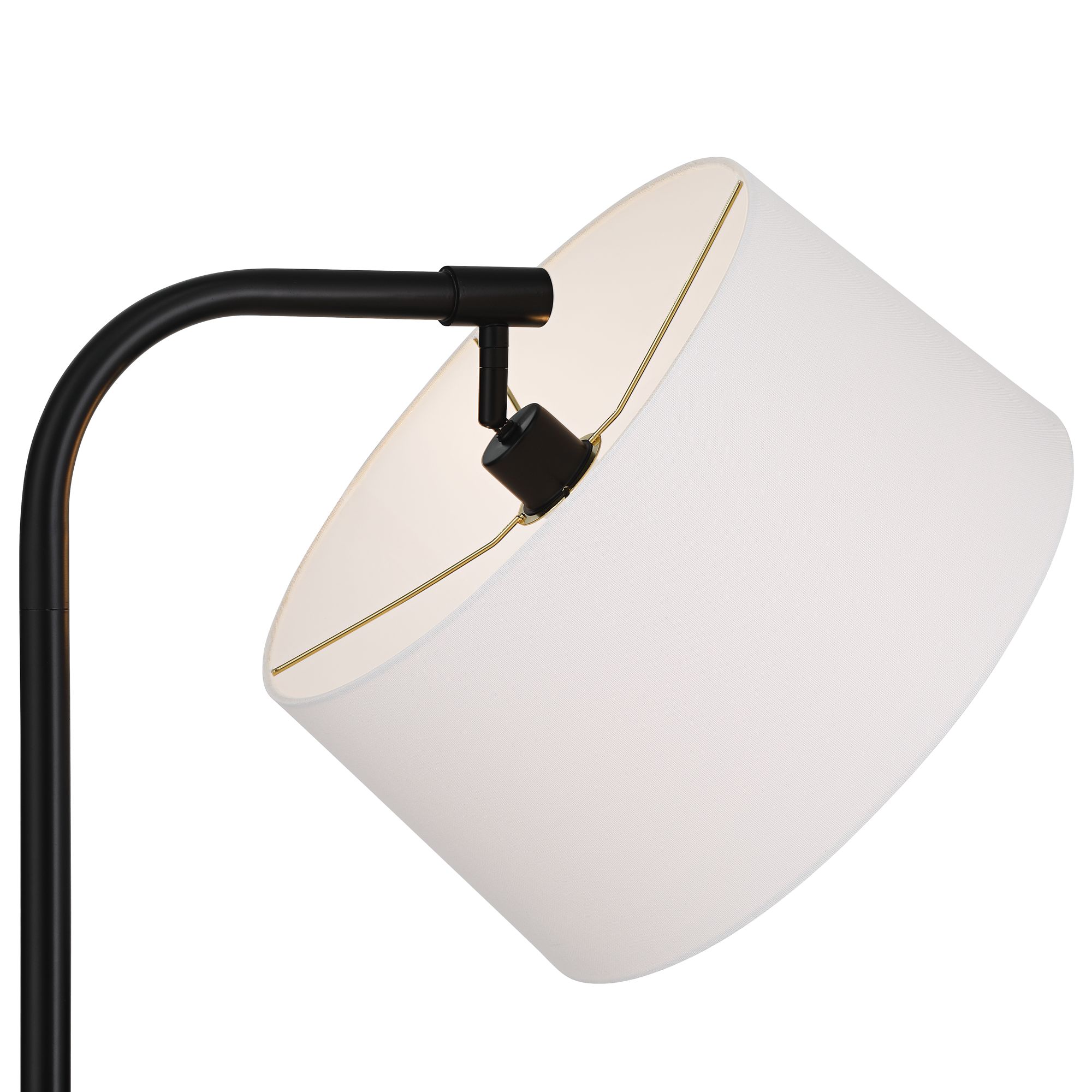 Image 6 Possini Euro Serra 64" Black Chairside Arc Offset Arm Floor Lamp more views