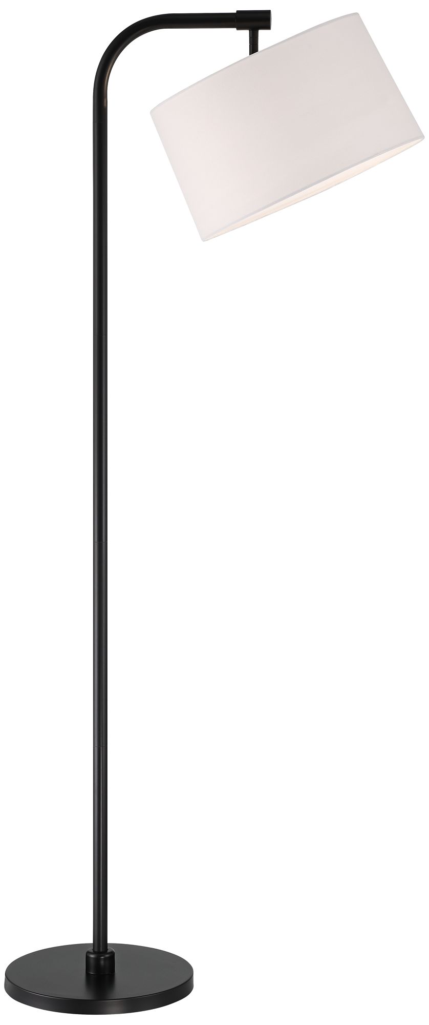 Possini Euro Serra 64" Black Chairside Arc Offset Arm Floor Lamp